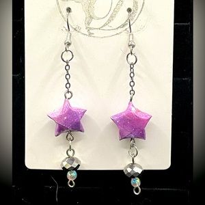 Lucky Little Star origami star earrings LLS15